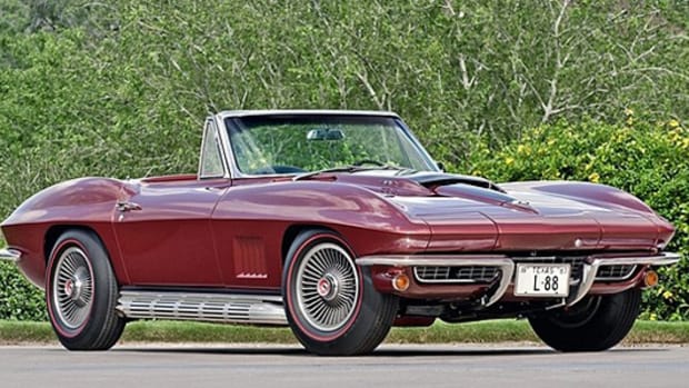 Dana Mecum sold this rare L88 1967 Corvette roadster for a record price of $3.2 million. It is one of 20 such cars built, and combined with its documented race history and the emotion behind the sale, bidding went through the roof.