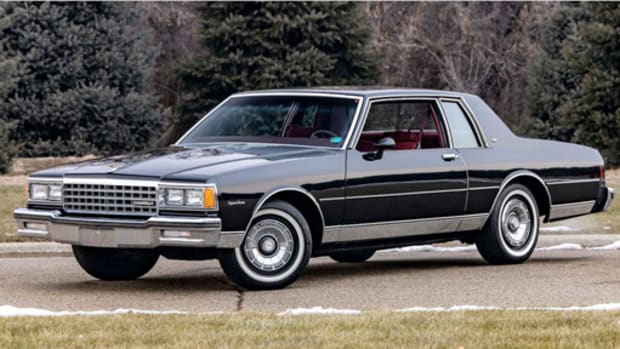  The 1981 Caprice Sport Coupe with red interior and 17,000-mile on offer at the 2019 Mecum Auctions Kissimmee sale. Mecum Auctions photo