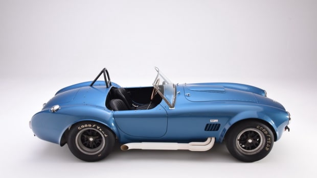  A 1965 Shelby 427 Cobra that is part of the Newport Car Museum's collection.