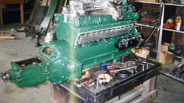 The engine in Glenn Pray's 1978 Duesenberg is an Auburn-based American LaFrance unit.