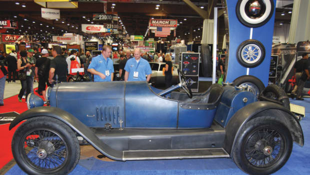  Corky Coker’s Mercer roadster was built to look unrestored according to one source we spoke to at this year’s SEMA Show. If so, it was sure hard to believe is wasn’t a barn find.