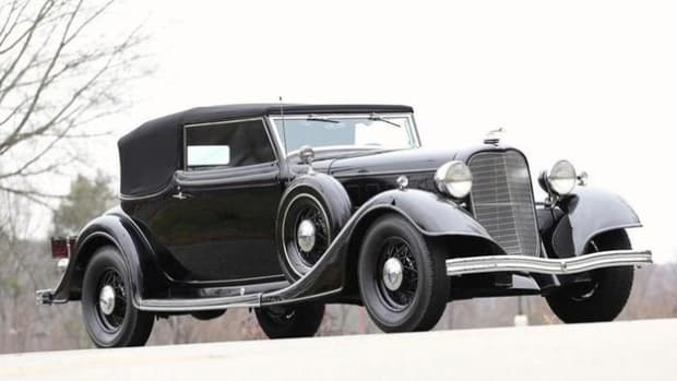 This 1934 Lincoln KB with Brunn convertible victoria coachwork will be offered by Bonhams.
