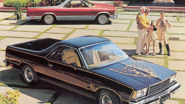  The Royal Knight package for 1979 helped dress up the El Camino SS with a distinctive paint and decal scheme.