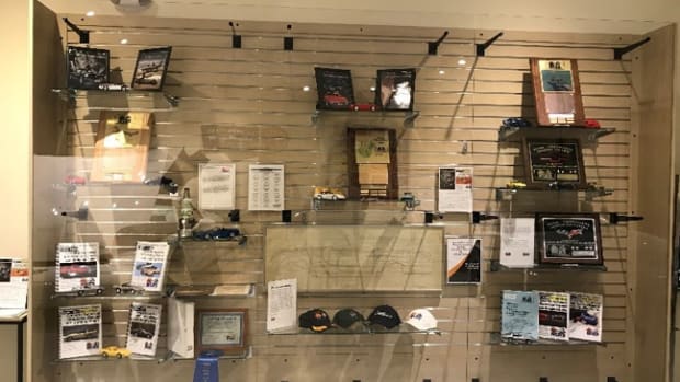  The exhibit case (pictured above) displays additional historic NCRS materials and Technical Information Manual & Judging Guides, NCRS awards and information specific to the Corvette display.