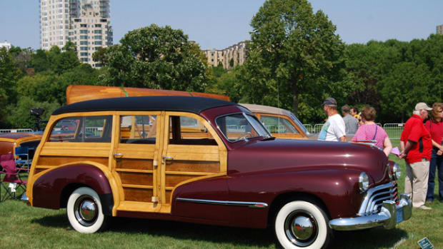 This 1946 Oldsmobile woodie was in the 2015 Milwaukee Masterpiece