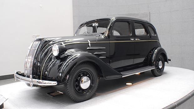  Toyota Motor Corp. could not locate an original version of its 1936-’42 Toyoda AA for a previous anniversary celebration, so it built this replica. An original was found shortly thereafter.