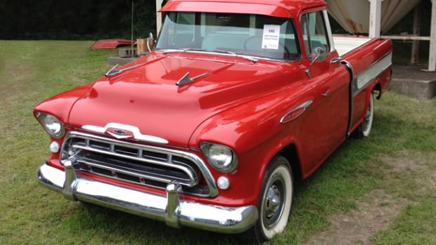  This ’57 Chevy Cameo 3124 pickup sold for $55,000.