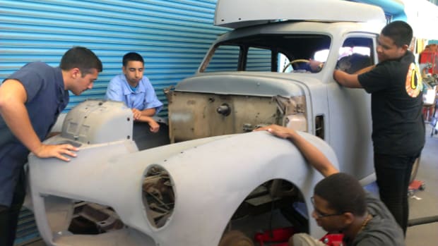 Thanks to Robert Roach’s hard work and networking, students in his Los Angeles Unified School District auto shop classes are getting an early taste of the old car hobby.