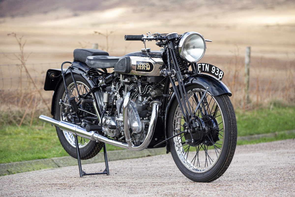 Ultra-rare 1938 Vincent - HRD Series-A Rapide motorcycle headlines Bonhams|Cars' Stafford, UK sale