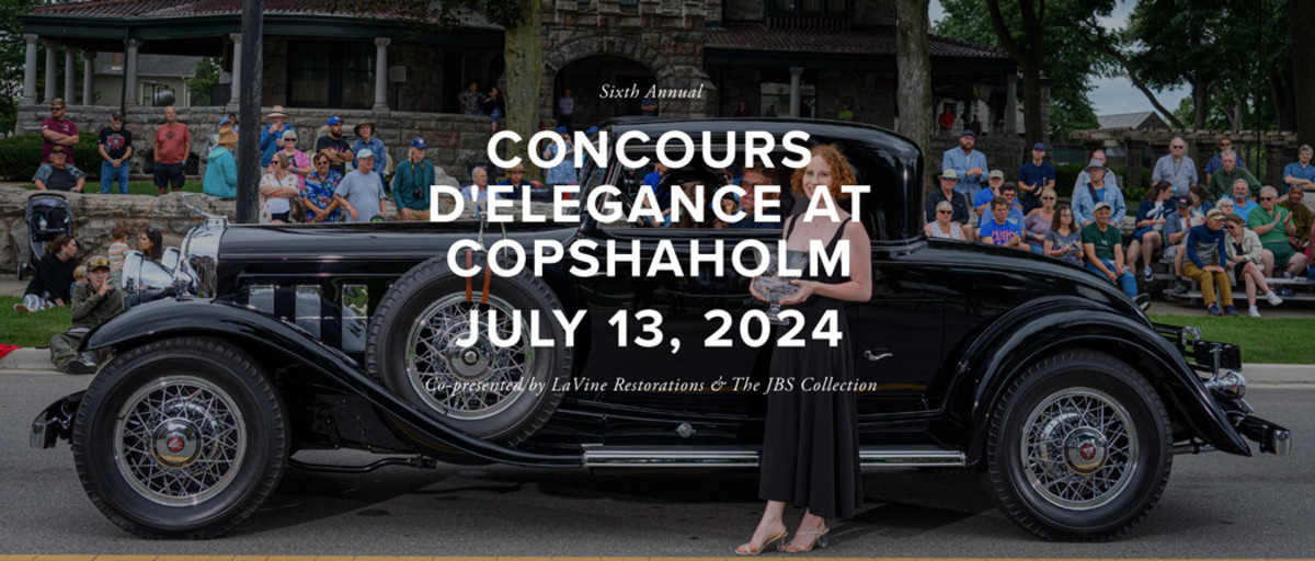 Vehicle applications now open for the sixth annual Concours d’Elegance at Copshaholm to be held Saturday, July 13, 2024