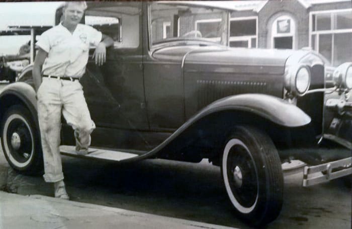 Rod at 15 with the Model A.
