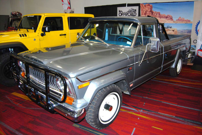 OMIX-ADA brought a remarkably well-preserved ‘78 Jeep J-10 pickup truck with 2,443 original miles to the 2015 SEMA Show. It had an optional denim interior.