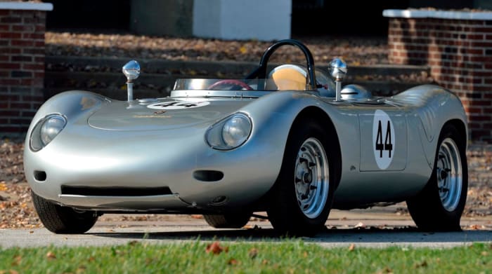 This race-bred 1959 Porsche 718 RSK Center Seat will cross the block at Mecum Kissimmee and figures to be one of the stars in a big month in collector car auctions.