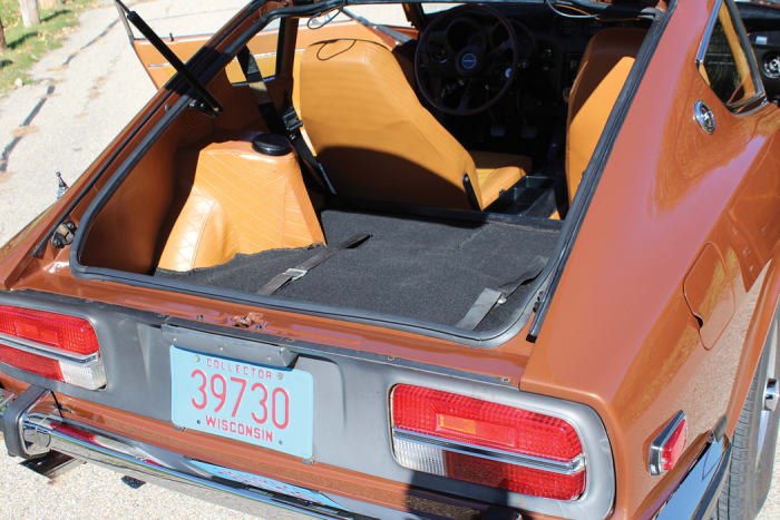 There's a decent amount of cargo space in the Datsun.