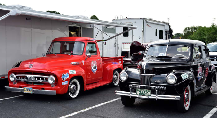 Craig Floyd will be driving his 1953 Ford F100 Pickup in the Sportsman Class during the 2022 Great Race. While Gavin Swift will start out behind the wheel of the 1941 Ford Sedan Deluxe. It will be competing in the X-Cup Class.These two Classic Fords are part of the entries from the EFV8FM and NATMUS museums in Auburn, Indiana.
