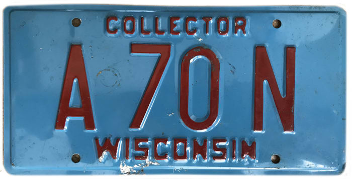Wisconsin Collector plate number “70” was originally issued to Old Cars’ founding parent company, Krause Publications, which had a substantial car collection, hence the letters before and after the Collector number.