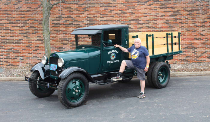 Shaw with his Pasadena Street Department '30 Ford Model AA