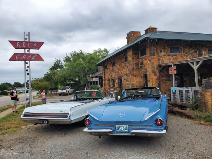 Dawn Welch, the owner of the Rock Cafe (pictured) in Stroud, Okla., was the inspiration for the character “Sally” in Disney/Pixar’s movie franchise “Cars.”