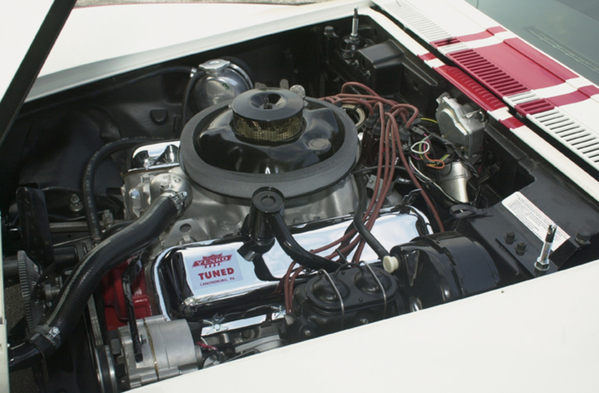The big 427 was specially tuned by Yenko Sportscars for racing and carried decals to attest to it.
