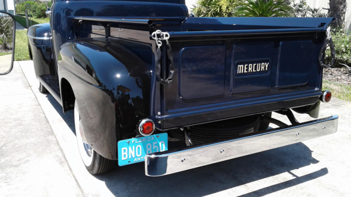 Mercury is proudly displayed on the tailgate.