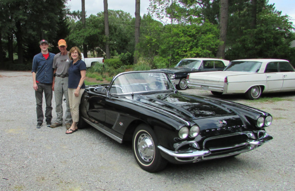 Kendrick, Mike and Judy with the finished ‘62 Corvette