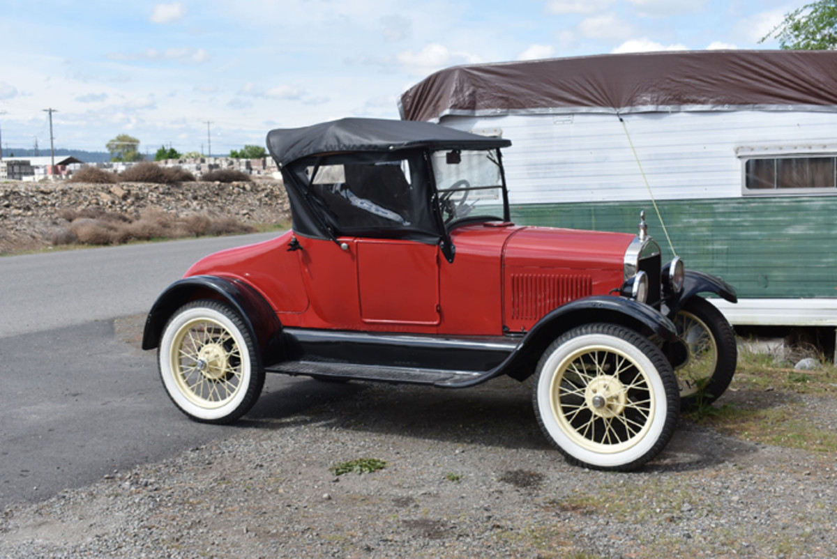 On the day we visited the Antique Auto Ranch, owner Tom Carnegie drove this 1927 Model T roadster to work as his daily driver.