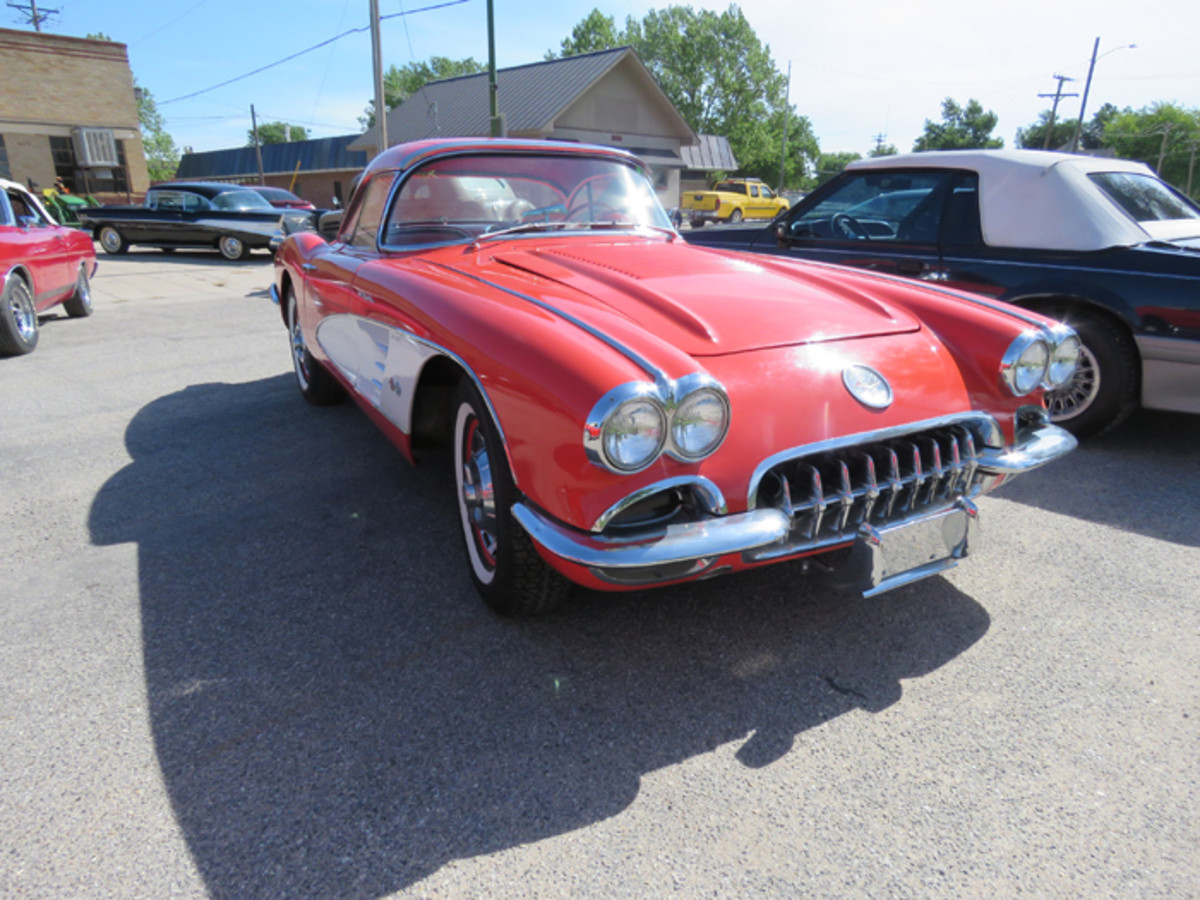 Originally fuel-injected, this 1958 Corvette now sports a different 283 and 2x4 carbs.