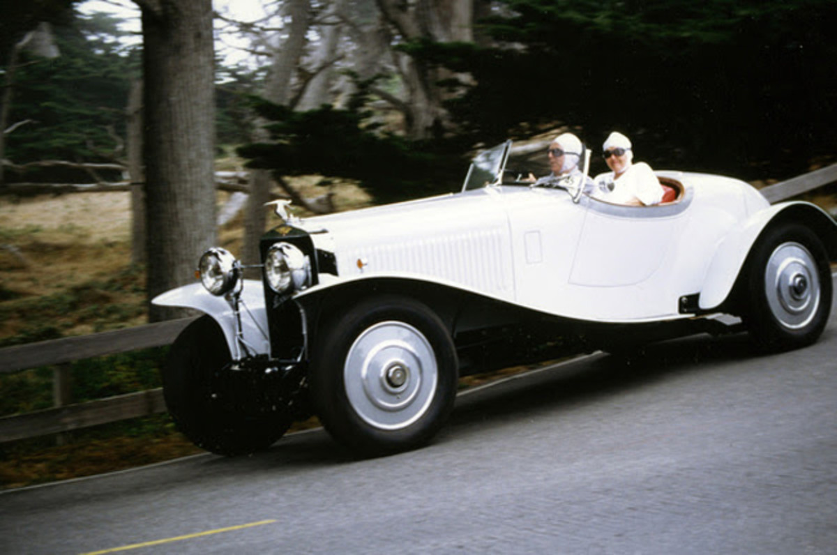 Jules and Sally Heumann in their 1930 Hispano-Suiza H6C MacMinn Boattail Speedster on the very first Tour in 1998