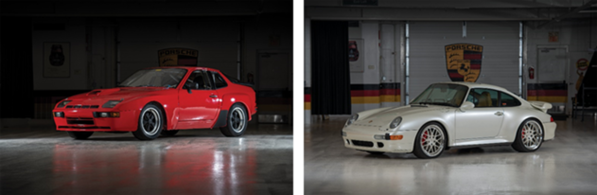  LEFT: 1981 Porsche 924 Carrera GTS Clubsport (Credit – Darin Schnabel © 2019 Courtesy of RM Sotheby’s)RIGHT: 1997 Porsche 911 Turbo (Credit – Darin Schnabel © 2019 Courtesy of RM Sotheby’s)