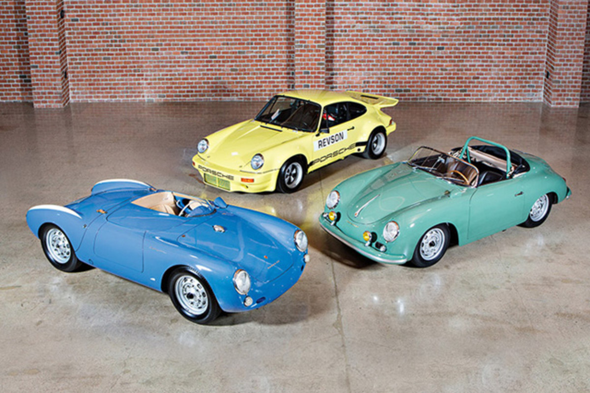 Three highlights from the collection will be on display at the company’s Scottsdale Auctions – the 1955 Porsche 550 Spyder, 1958 Porsche 356 A 1500 GS/GT Carrera Speedster and 1974 Porsche 911 Carrera 3.0 IROC RSR 
