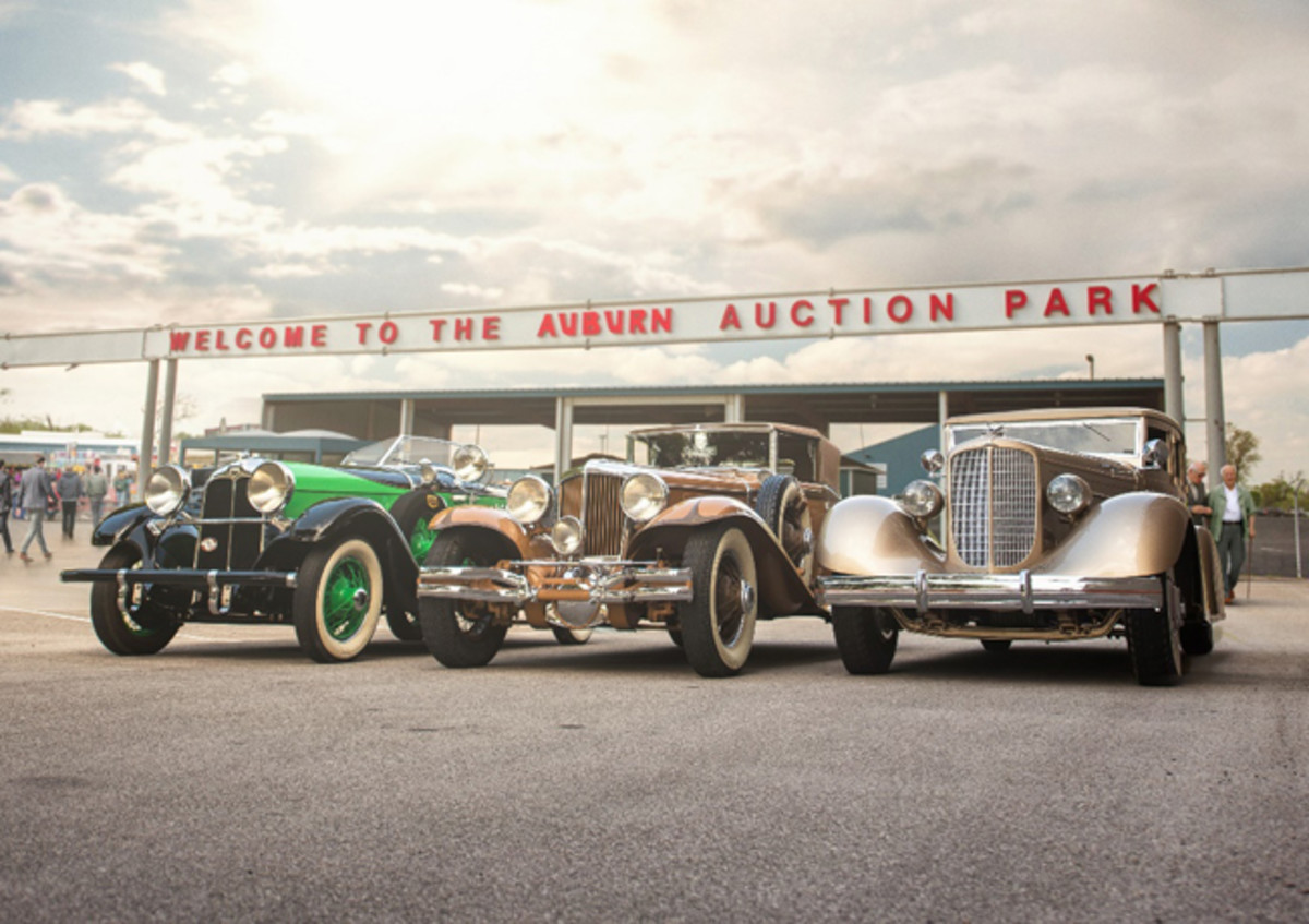  The Auburn, Cord, and Duesenberg trio offered from the Richard L. Burdick Collection at Auburn Fall (Credit - Corey Escobar © 2018 Courtesy of RM Auctions)