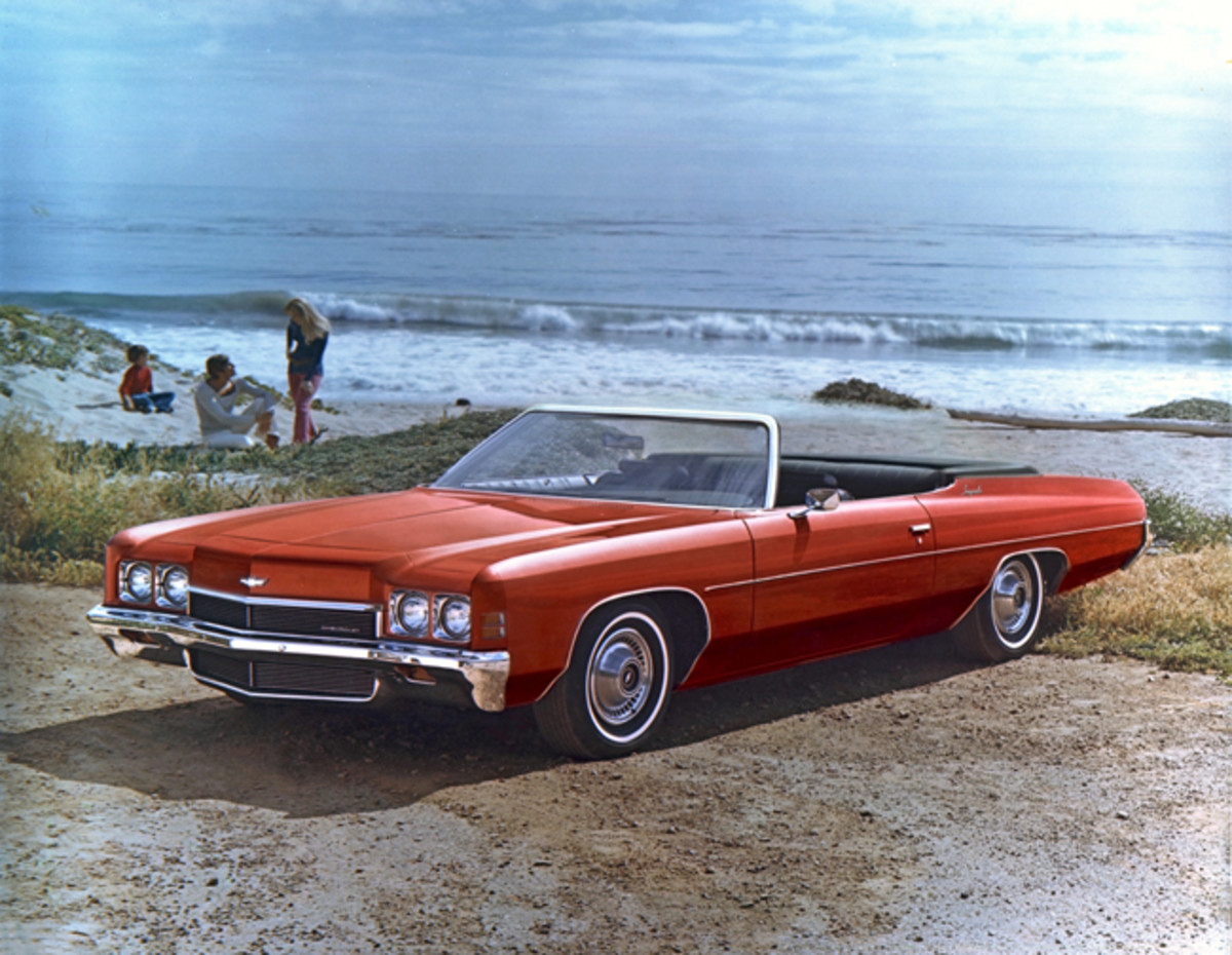  Impala convertible sales were on the decline, but the body style continued to be offered through 1974. Shown here is a 1972 model.