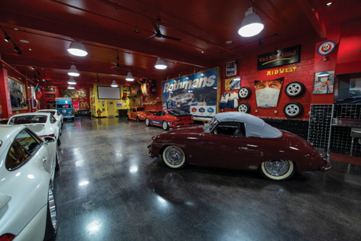  Another look inside the Taj Ma Garaj Collection, featuring the 1952 Porsche 356 Cabriolet by Gläser (Credit – Corey Escobar © 2019 Courtesy of RM Sotheby’s)