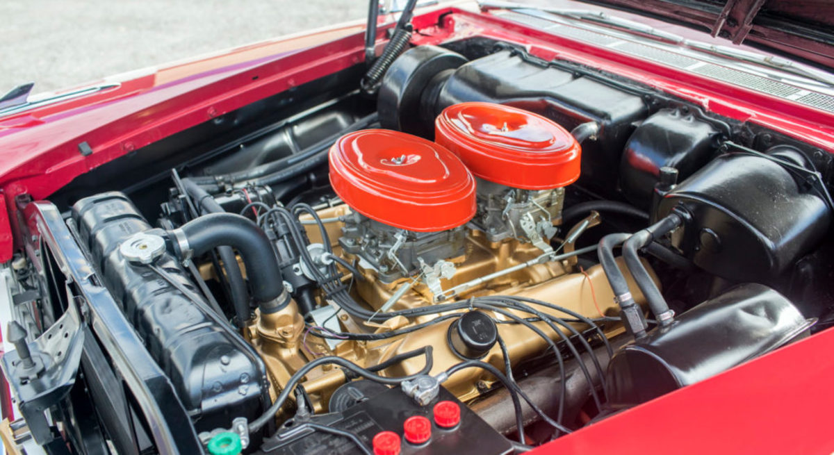  The restored dual-quad engine of "Christine."