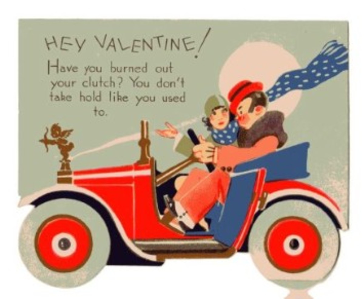 Classic Car Valentine's Day Card