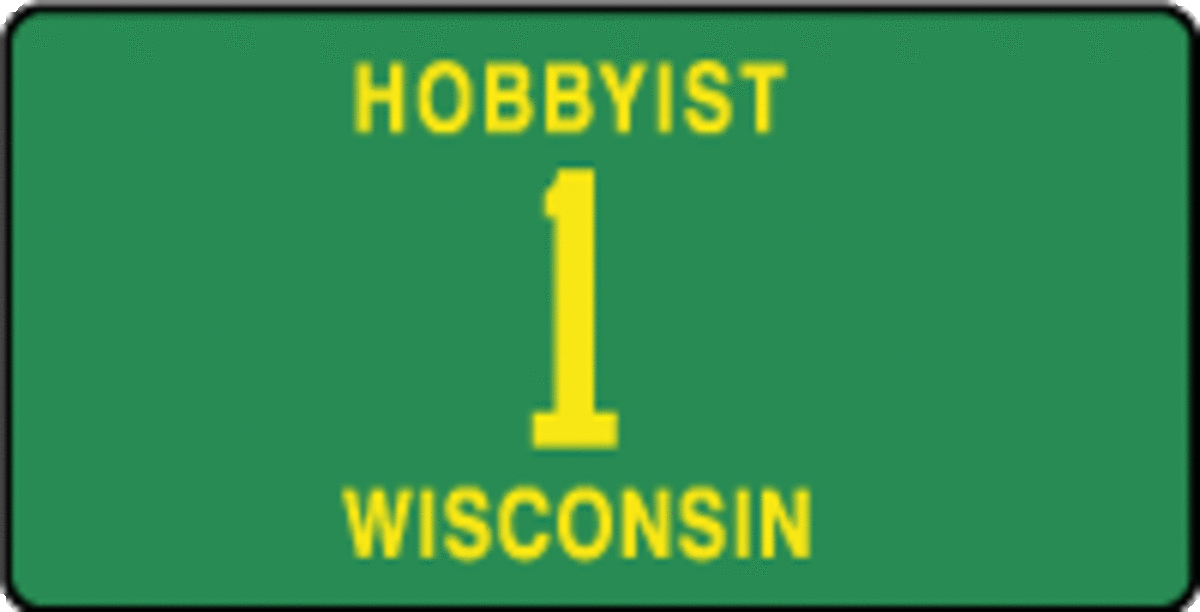 The Wisconsin hobbyist plate.