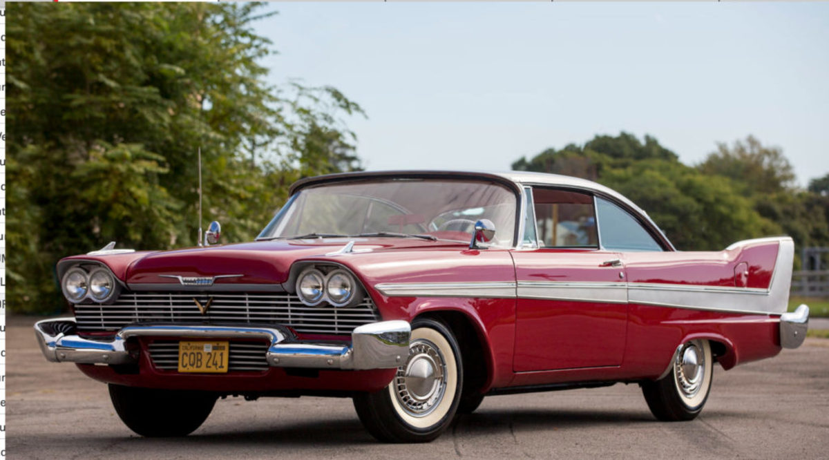  The famous hero 1958 Plymouth from the film "Christine" will cross the Mecum Auctions block at Kissimmee, Florida, on January 10, 2020.