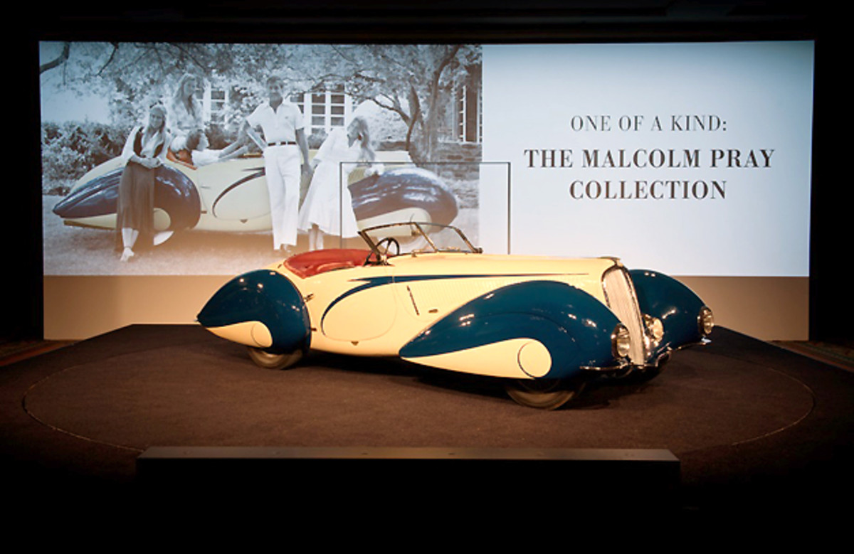 Malcolm Pray’s top-selling 1937 Delahaye 135 Competition Court Torpedo Roadster (Darin Schnabel © 2014 Courtesy of RM Auctions)