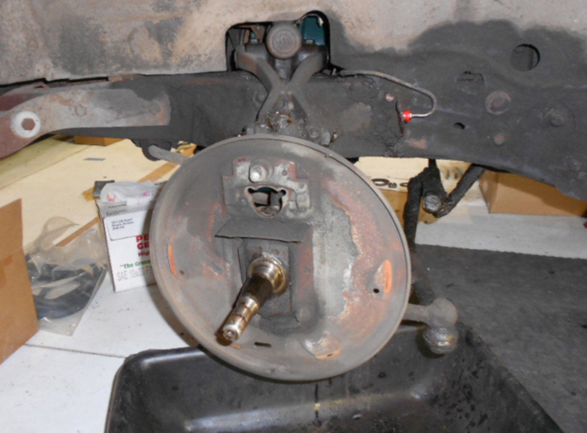 Figure 1: A front axle with all the brake components removed.