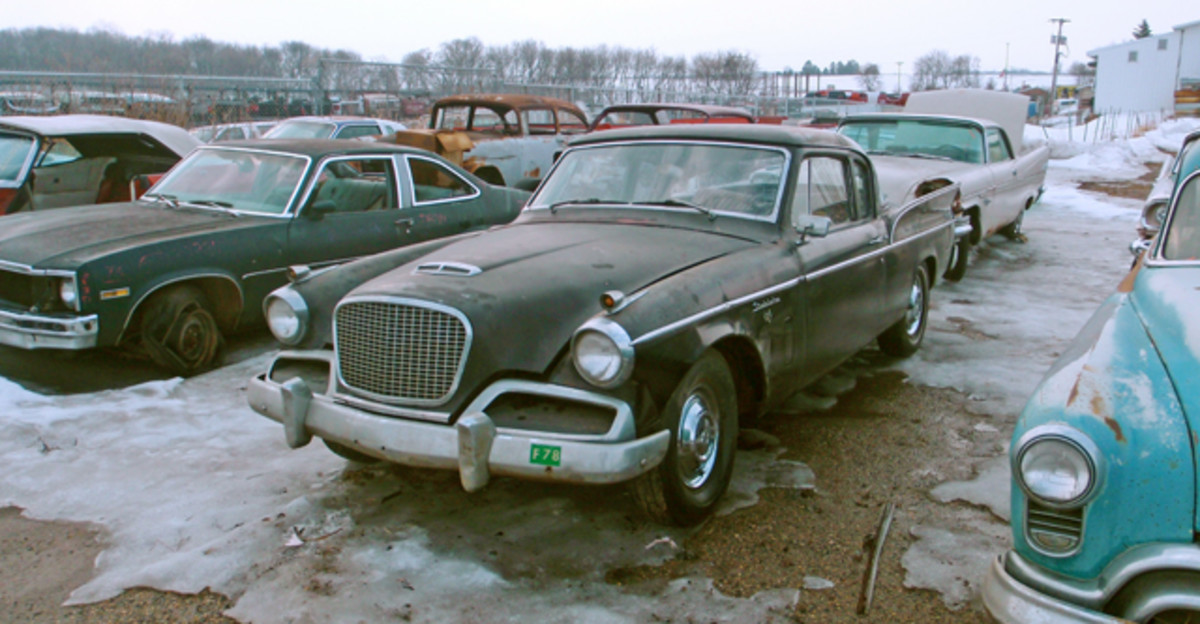 There are several 1950s Studebakers among the recent acquisition, including this 1957 Hawk.