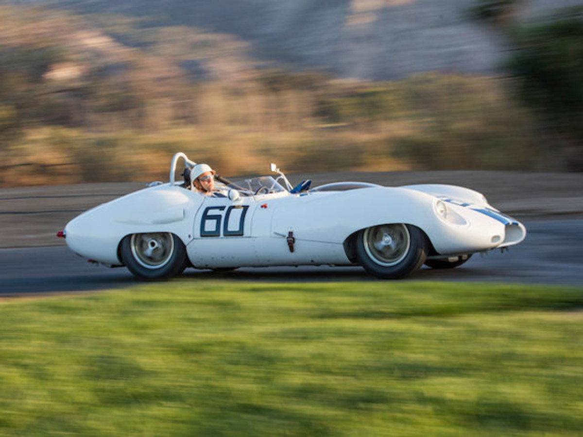  This 1959 Lister-Jaguar racer was formerly a Team Cunningham car driven by Stirling Moss. It will cross the block at the Bonham’s Scottsdale sale. Photo - Bonhams