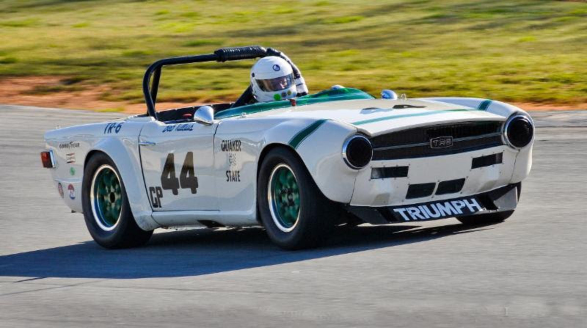 Warner racing the Group 44 TR6 at The Mitty