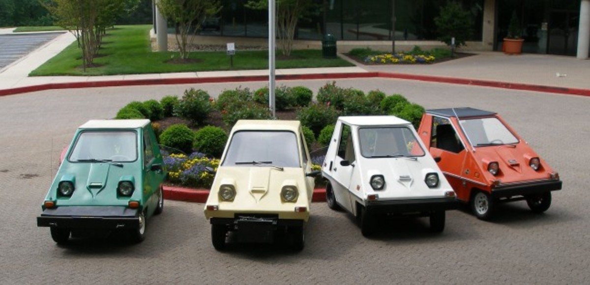 The Comuta-Car (left) was sturdier version of the earlier SV-36 and SV-48 CitiCars.