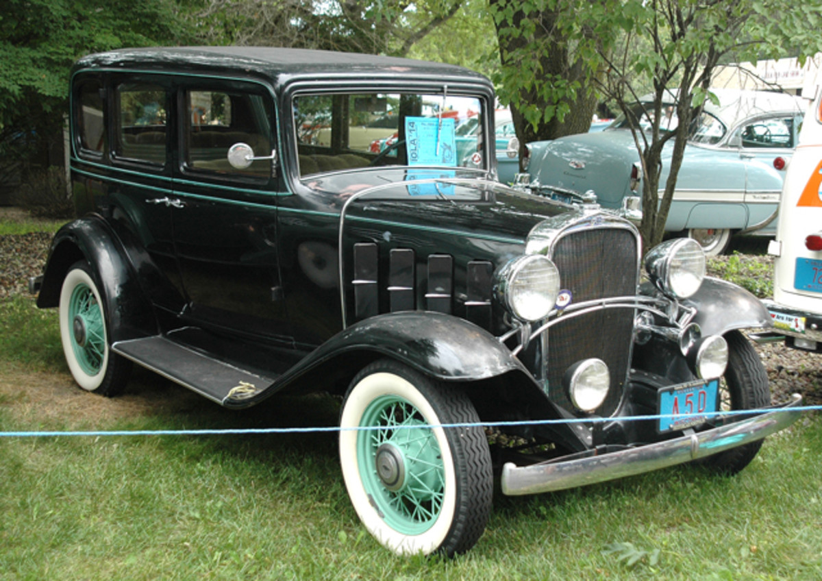 Retired Old Cars Weekly staffer Ken Buttolph often displays about a dozen cars from his collection, which includes this all-original 1932 Chevrolet sedan with less than 30,000 miles. Kenny drives his cars, too, and drove this home to central Wisconsin from Akron, Ohio, where he bought it several years ago.