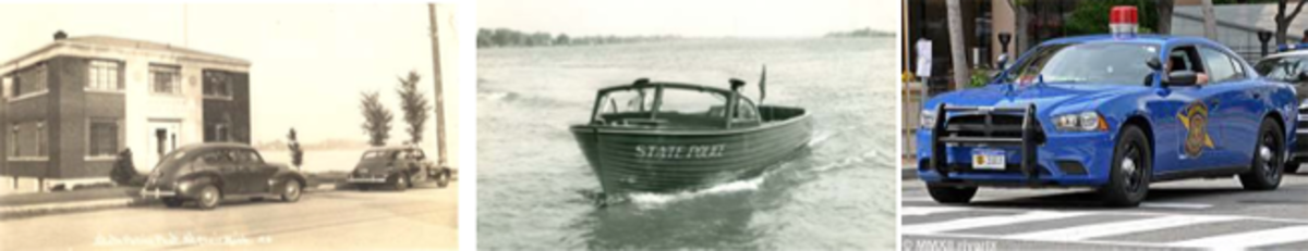  St. Clair State Police Post; State Police Boat; State Police Car