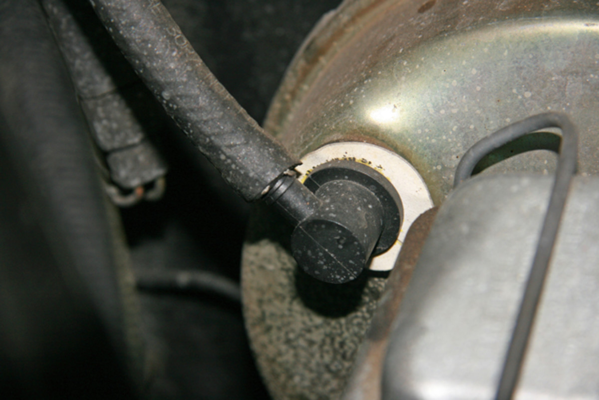 Often, the plastic plug of the power brake connector will pop uot causing a massive vacuum leak.