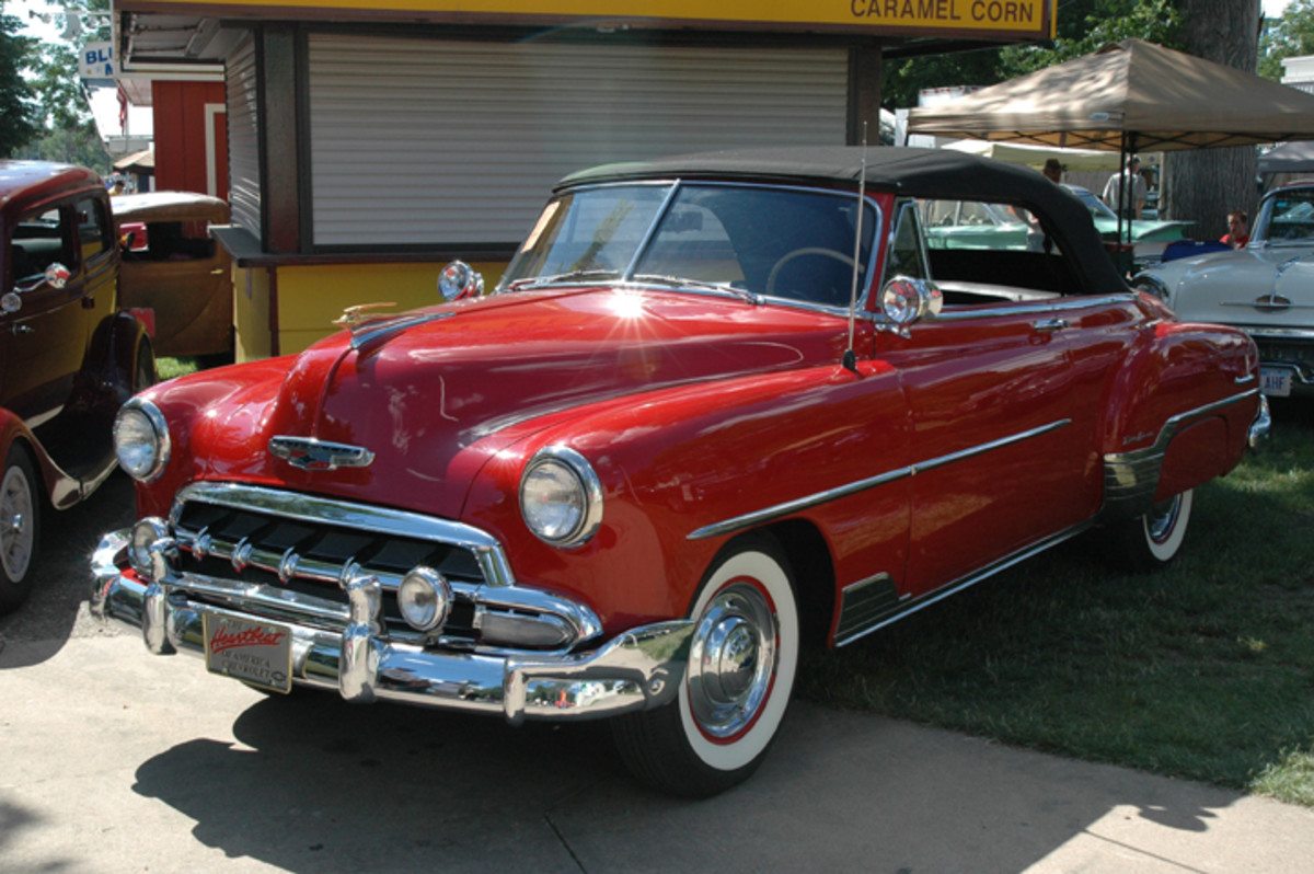 There were a number of sweet 1949-’52 Chevrolets, including several convertibles, and Jerry Minor’s cherry red drop top was one of the sweetest.