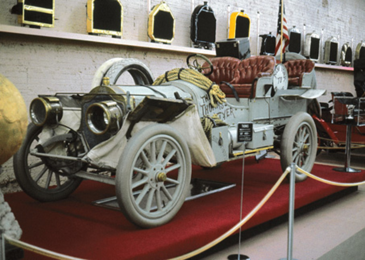 The 1907 Thomas Flyer from the 1908 Great Race as photographed in 1965.