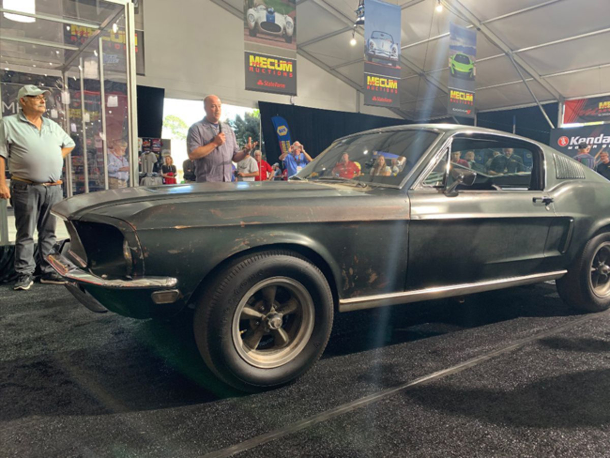  Bullitt Mustang Being Revealed at Mecum Auctions in Monterey. Photo - Mecum Auctions