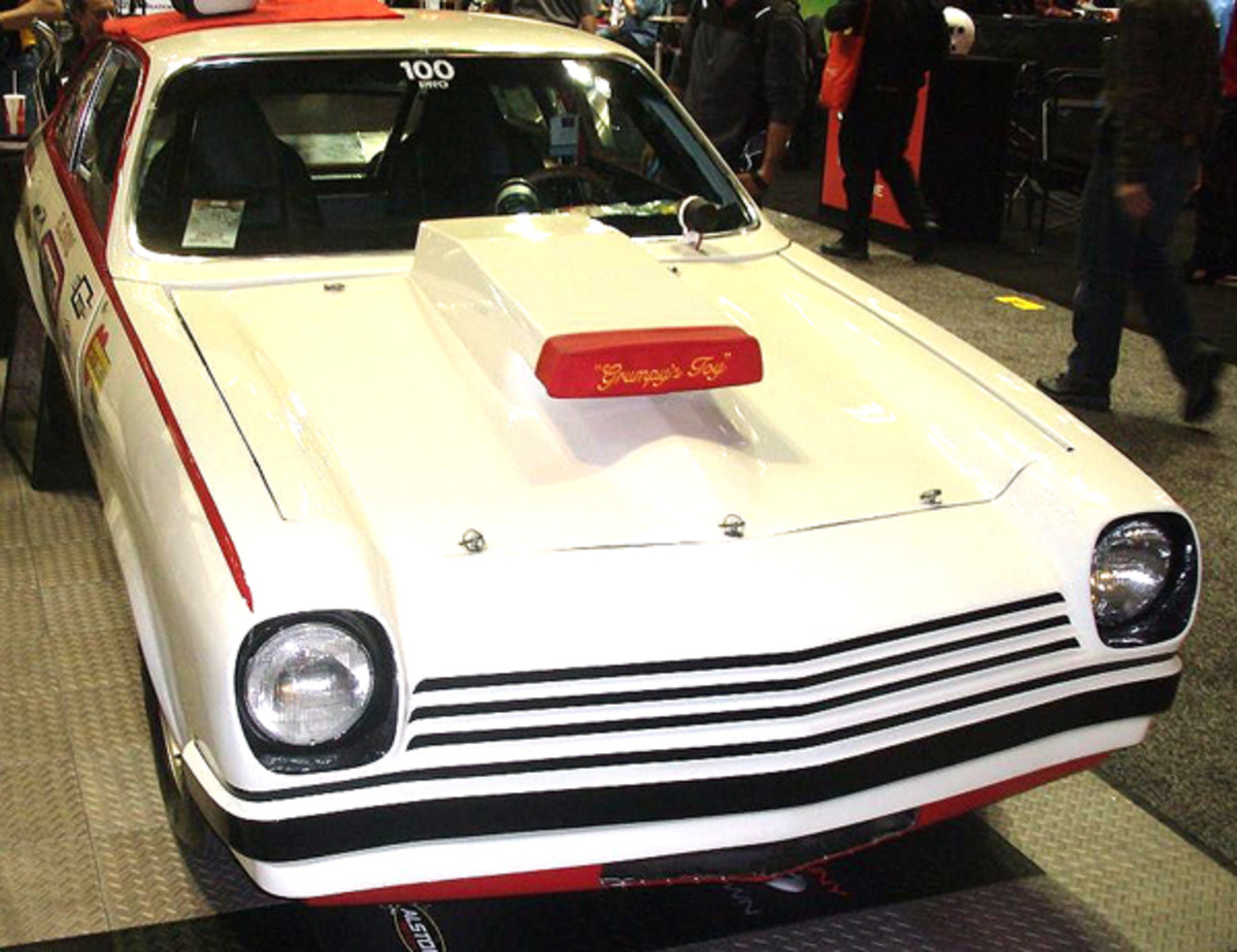 Grumpy Jenkin’s Toy 10 Vega was a vintage racer at the 2013 PRI Show.